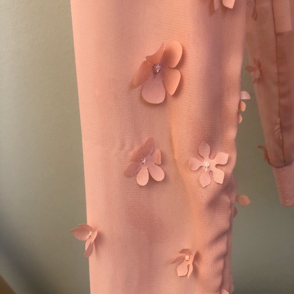 JustFab 3d Floral Bomber in Mellow Rose - Picture 11 of 14